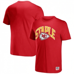 Men Kansas City Chiefs X Staple Red Logo Lockup T Shirt