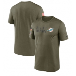 Men Miami Dolphins Olive 2022 Salute To Service Legend Team T Shirt