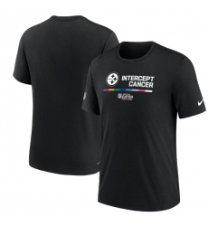 Men Pittsburgh Steelers 2022 Black Crucial Catch Performance T Shirt