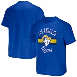 Men Los Angeles Rams Blue X Darius Rucker Collection Stripe T Shirt