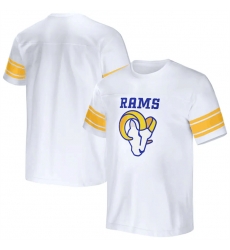 Men Los Angeles Rams White X Darius Rucker Collection Football Striped T Shirt