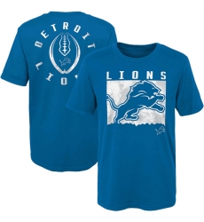 Men Detroit Lions Blue Preschool Liquid Camo Logo T Shirt