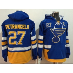 St.Louis Blues #27 Alex Pietrangelo Navy Blue Hoodie