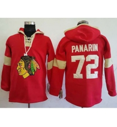 Men Chicago Blackhawks 72 Artemi Panarin Red Pullover Hoodie Stitched NHL Jersey