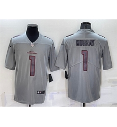 Men Arizona Cardinals 1 Kyler Murray Grey Atmosphere Fashion Stitched Jersey