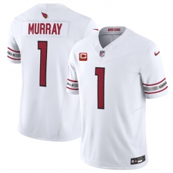 Men Arizona Cardinals 1 Kyler Murray White 2023 F U S E  With 4 Star C Patch Vapor Untouchable F U S E  Limited Stitched Football Jersey