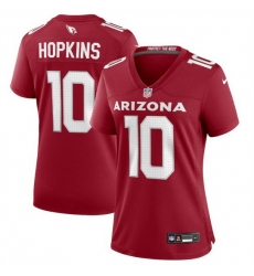 Women Arizona Cardinals 10 DeAndre Hopkins New Red Stitched Game Jersey