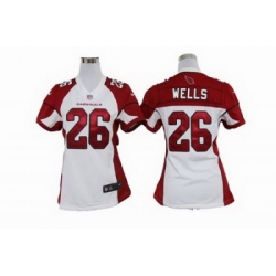 Women Nike Arizona Cardinals 26# Chris Wells White Jerseys