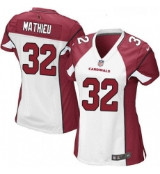 Womens Nike Arizona Cardinals 32 Tyrann Mathieu Game White NFL Jersey