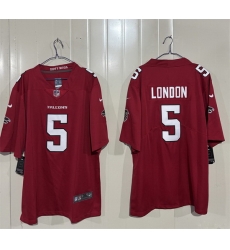Men Atlanta Falcons 5 Drake London Red 2026 New Vapor Untouchable Limited Stitched Football Jersey Men Atlanta Falcons 5 Drake London Red 2026 New Vapor Untouchable Limited Stitched Football Jersey