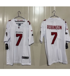 Men Atlanta Falcons 7 Bijan Robinson White 2026 New Vapor Untouchable Limited Stitched Football Jersey Men Atlanta Falcons 7 Bijan Robinson White 2026 New Vapor Untouchable Limited Stitched Football Jersey