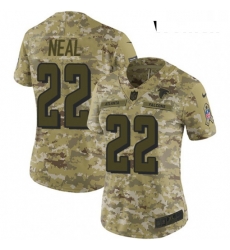 Womens Nike Atlanta Falcons 22 Keanu Neal Limited Camo 2018 Salute to Service NFL Jersey