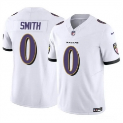 Men Baltimore Ravens 0 Roquan Smith White 2023 F U S E  Vapor Limited Football Jersey