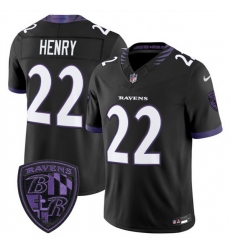 Men Baltimore Ravens 22 Derrick Henry Black 2026 F U S E Alternate Vapor Stitched Limited Football Jersey Men Baltimore Ravens 22 Derrick Henry Black 2026 F U S E Alternate Vapor Stitched Limited Football Jersey