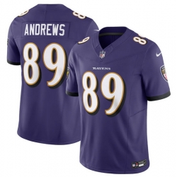 Men Baltimore Ravens 89 Mark Andrews Purple 2023 F U S E Vapor Jersey