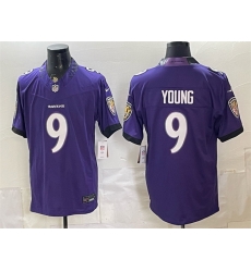Men Baltimore Ravens 9 Zion Young Purple 2026 F U S E Vapor Stitched Limited Football Jersey Men Baltimore Ravens 9 Zion Young Purple 2026 F U S E Vapor Stitched Limited Football Jersey