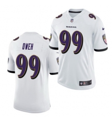Men Baltimore Ravens 99 Odafe Oweh White 2021 Limited Football Jersey