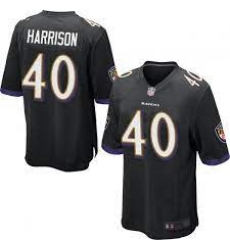 Men's Baltimore Ravens Malik Harrison 40 Nike Black Vapor Limited Jersey