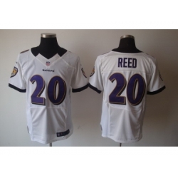 Nike Baltimore Ravens 20 Ed Reed Black White Elite NFL Jersey