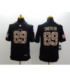 Nike Baltimore Ravens 89 Steve Smith Sr Black Limited Salute to Service NFL Jersey