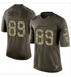 Nike Baltimore Ravens #89 Steve Smith Sr Green Men 27s Stitched NFL Limited Salute to Service Jersey