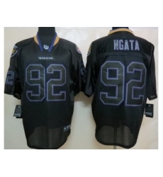 Nike Baltimore Ravens 92 Haloti Ngata Black Elite Lights Out NFL Jersey