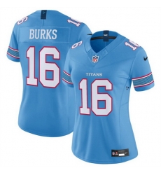 Women ennessee Titans 16 Treylon Burks Light Blue 2026 F U S E Vapor Limited Stitched Football Jersey Women ennessee Titans 16 Treylon Burks Light Blue 2026 F U S E Vapor Limited Stitched Football Jersey