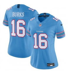 Women ennessee Titans 16 Treylon Burks Light Blue 2026 F U S E Vapor Limited Stitched Football Jersey Women ennessee Titans 16 Treylon Burks Light Blue 2026 F U S E Vapor Limited Stitched Football Jersey