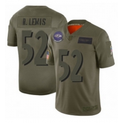 Womens Baltimore Ravens 52 Ray Lewis Limited Camo 2019 Salute to Service Football Jersey