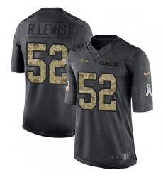 Youth Nike Baltimore Ravens 52 Ray Lewis Limited Black 2016 Salute to Service NFL Jersey