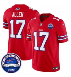 Men Buffalo Bills 17 Josh Allen Red F U S E 2026 Inaugural Season at Highmark Stadium Stitched Football Jersey Men Buffalo Bills 17 Josh Allen Red F U S E 2026 Inaugural Season at Highmark Stadium Stitched Football Jersey