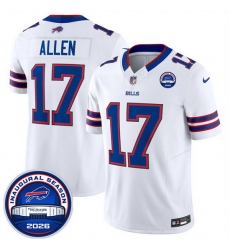 Men Buffalo Bills 17 Josh Allen White F U S E 2026 Inaugural Season at Highmark Stadium Patch Stitched Football Jersey Men Buffalo Bills 17 Josh Allen White F U S E 2026 Inaugural Season at Highmark Stadium Patch Stitched Football Jersey