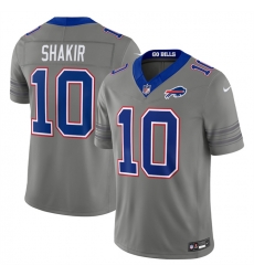 Men's Buffalo Bills #10 Khalil Shakir Gray F.U.S.E. 2026 Nickel City Vapor Football Stitched Jersey Men's Buffalo Bills #10 Khalil Shakir Gray F.U.S.E. 2026 Nickel City Vapor Football Stitched Jersey