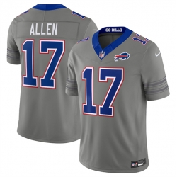 Men's Buffalo Bills #17 Josh Allen Gray F.U.S.E. 2026 Nickel City Vapor Football Stitched Jersey