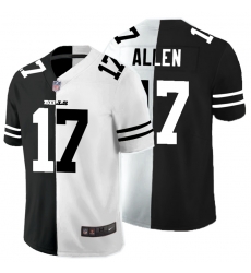 Nike Bills 17 Josh Allen Black And White Split Vapor Untouchable Limited Jersey