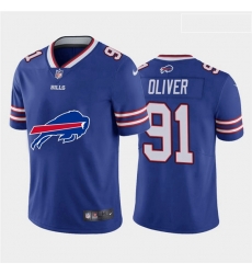 Nike Bills 91 Ed Oliver Royal Team Big Logo Vapor Untouchable Limited Jersey