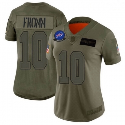 Women Buffalo Bills 10 Jake Fromm Camo Limited 2019 Salute to Service Jersey