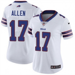 Women Buffalo Bills 17 Josh Allen White Limited Stitched Jersey