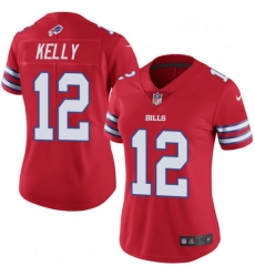 Womens Nike Buffalo Bills 12 Jim Kelly Limited Red Rush Vapor Untouchable NFL Jersey