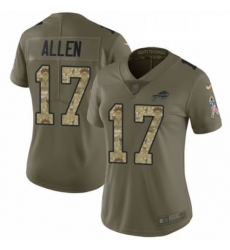 Womens Nike Buffalo Bills 17 Josh Allen Limited Olive Camo 2017 Salute to Service NFL Jersey