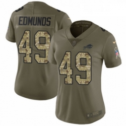 Womens Nike Buffalo Bills 49 Tremaine Edmunds Limited Olive Camo 2017 Salute to Service NFL Jersey