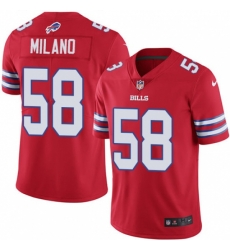 Youth Nike Buffalo Bills #58 Matt Milano Limited Red Rush Vapor Untouchable NFL Jersey