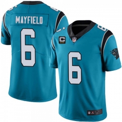 Men Carolina Panthers 2022 #6 Baker Mayfield Blue With 3-star C Patch Vapor Untouchable Limited Stitched Jersey