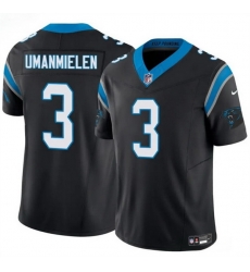 Men Carolina Panthers 3 Princely Umanmielen Black 2025 F U S E  Vapor Limited Stitched Football Jersey