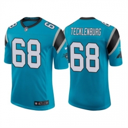 Men Carolina Panthers 68 Sam Tecklenburg 2022 Blue Stitched Game Jersey