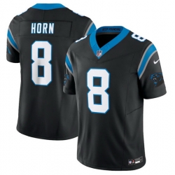 Men Carolina Panthers 8 Jaycee Horn Black 2023 F U S E  Vapor Untouchable Stitched Football Jersey