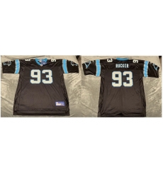 Men Carolina Panthers MIKE RUCKER #93 Black Stitched Reebok NFL Jersey