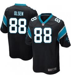 Mens Nike Carolina Panthers 88 Greg Olsen Game Black Team Color NFL Jersey