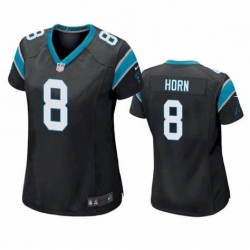 Women Carolina Panthers #8 Jaycee Horn Black Stitched Football Limited Jersey