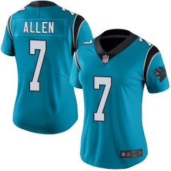 Women Panthers 7 Kyle Allen Blue Alternate Stitched Football Vapor Untouchable Limited Jersey